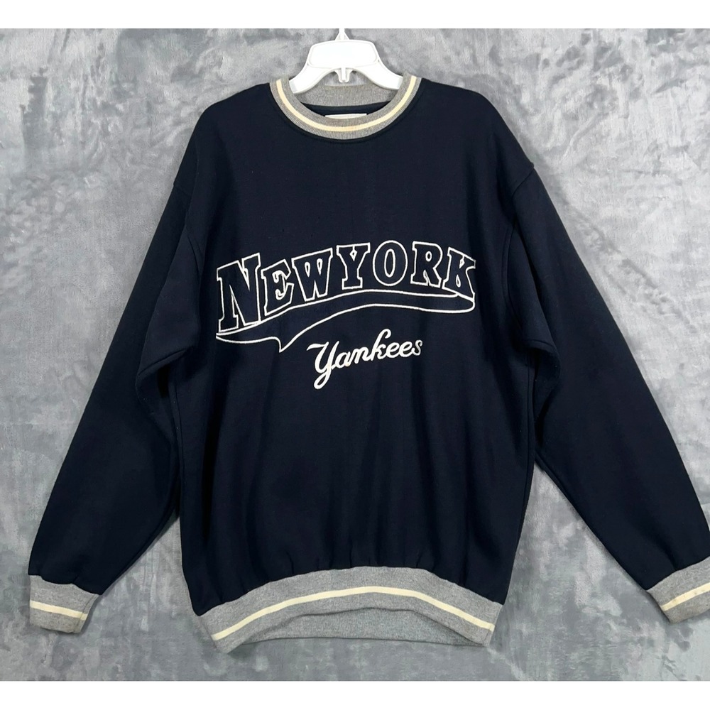 Vintage Adidas New York Yankees Sweatshirt Mens Large Navy Blue VTG 90s Crewneck